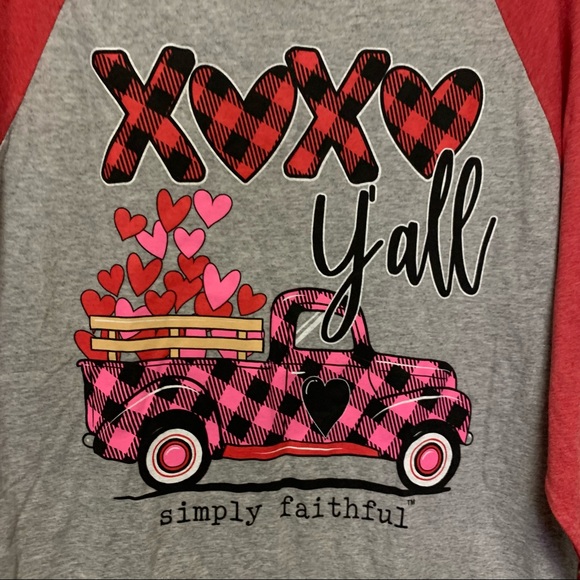 Simply Faithful raglan tee Medium NWT - Picture 4 of 6